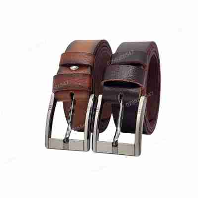 [Tặng đục lỗ] Thắt lưng nam da bò chấy biên DHM-529 | Mặt khoá kim vuông khắc laze thời trang | Bảo hành 12 tháng