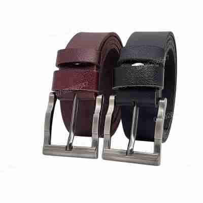 [Dài 130cm][Tặng đục lỗ] Dây lưng da bò nguyên tấm DHM-539 | Khoá kim 3 khúc xám tro nam tính | Bảo hành 12 tháng