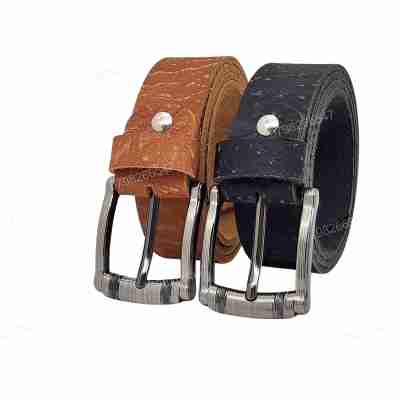 [Dài 130cm][Tặng đục lỗ] Dây nịt nam da bò thô DHM-541 | Mặt khoá kim laze xám tro thời trang | Bảo hành 12 tháng