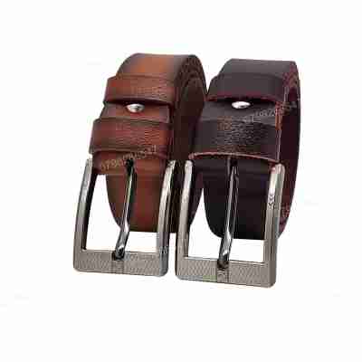 [Tặng đục lỗ] Dây nịt da bò chấy biên DHM-545 | Khoá kim laze kiểu vuông bảng to nam tính | Bảo hành 12 tháng