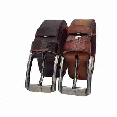 [Tặng đục lỗ] Thắt lưng da bò nam chấy biên DHM-550 | Đầu khoá hợp kim laze không gỉ | Bảo hành 12 tháng