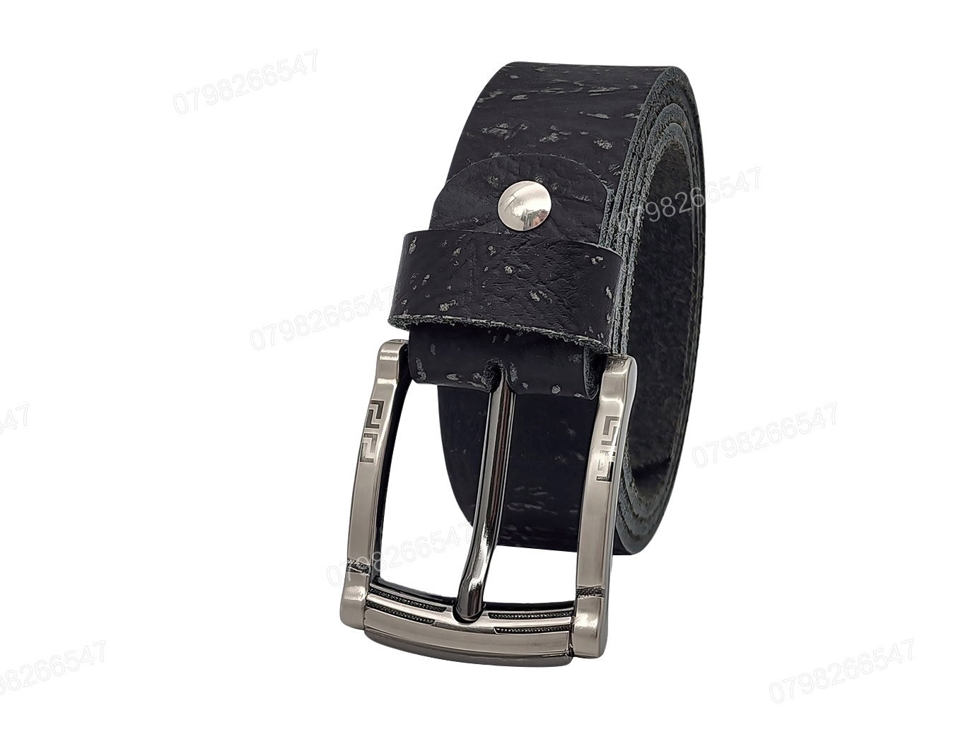 Dây lưng da bò thô DHM-560 | Đầu khoá kim laze kiểu uốn lượn cao cấp | Bảo hành 12 tháng - Ảnh 2