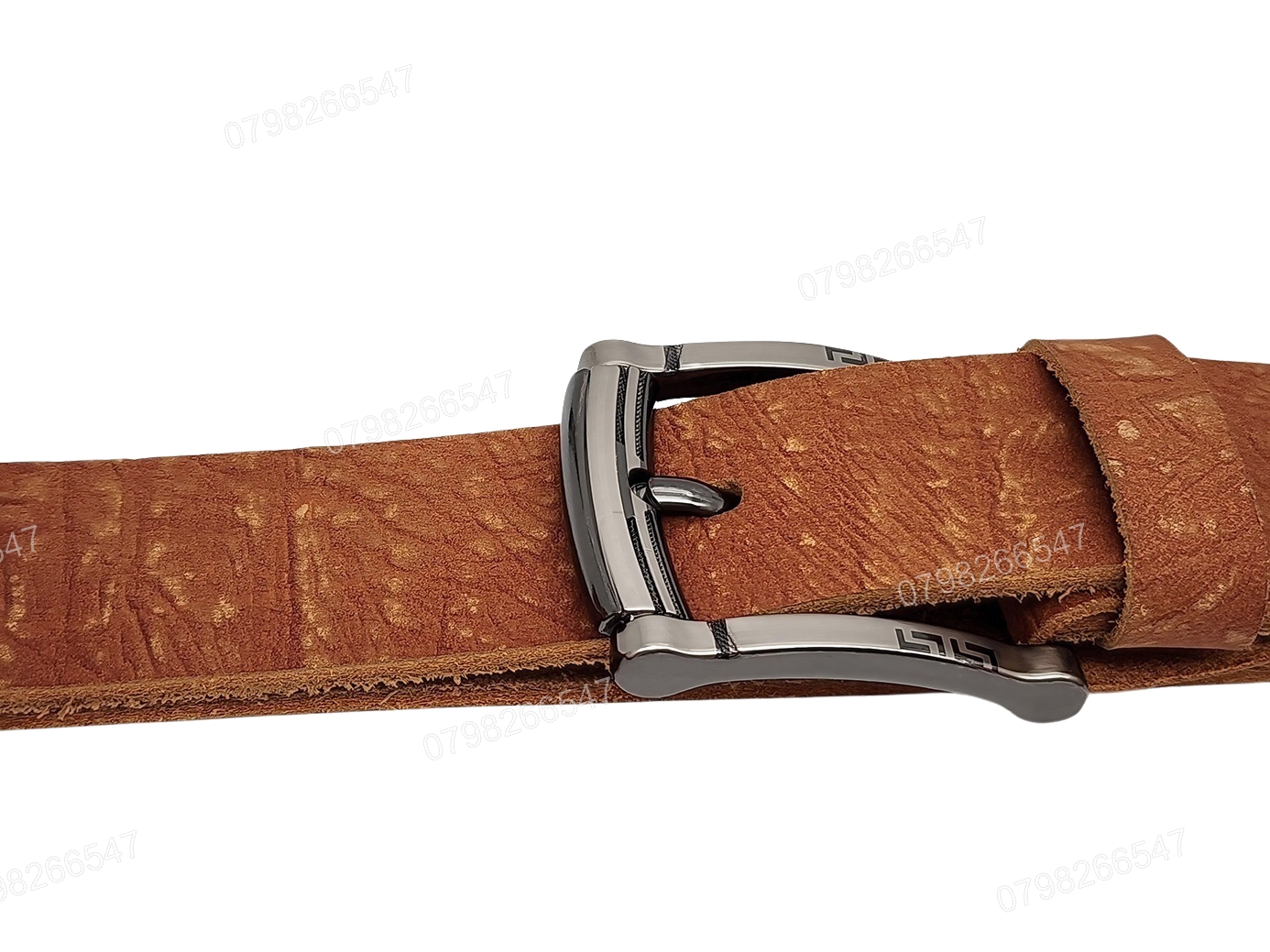 Dây lưng da bò thô DHM-560 | Đầu khoá kim laze kiểu uốn lượn cao cấp | Bảo hành 12 tháng - Ảnh 6