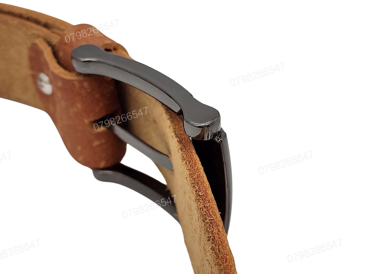 Dây lưng da bò thô DHM-560 | Đầu khoá kim laze kiểu uốn lượn cao cấp | Bảo hành 12 tháng - Ảnh 7