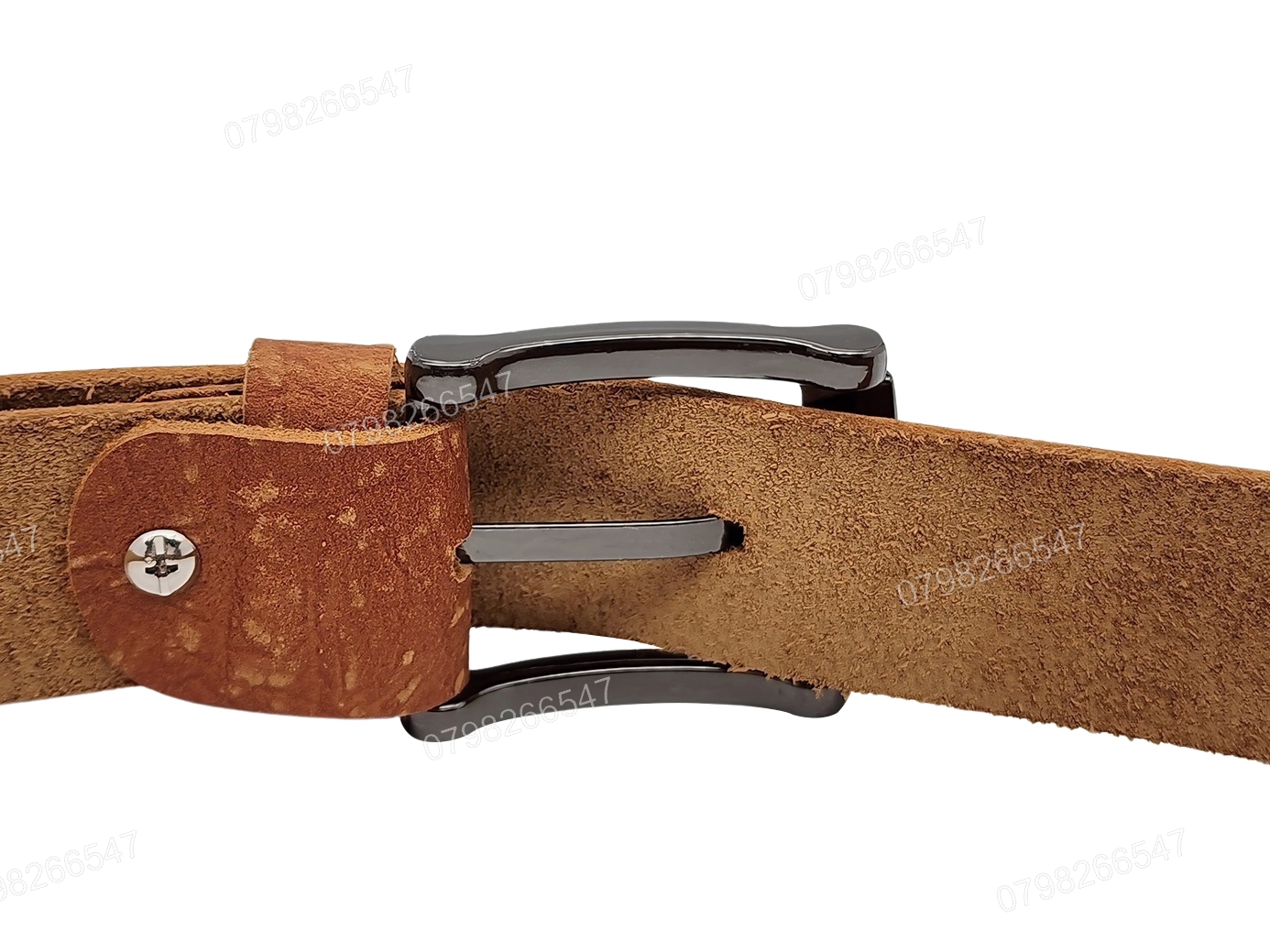 Dây lưng da bò thô DHM-560 | Đầu khoá kim laze kiểu uốn lượn cao cấp | Bảo hành 12 tháng - Ảnh 8