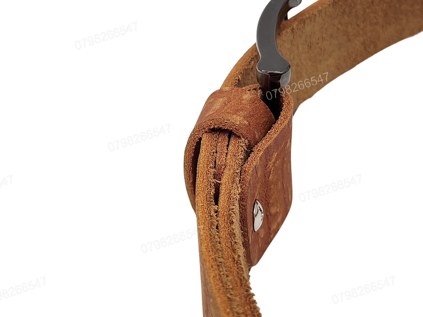 Dây lưng da bò thô DHM-560 | Đầu khoá kim laze kiểu uốn lượn cao cấp | Bảo hành 12 tháng - Ảnh 9