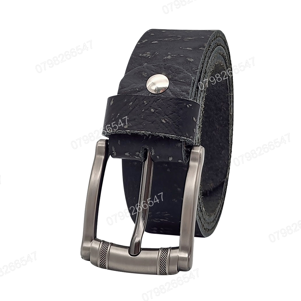 Dây nịt da bò thô DHM-562 | Đầu dây nịt khoá kim laze thanh lịch | Bảo hành 12 tháng - Ảnh 2