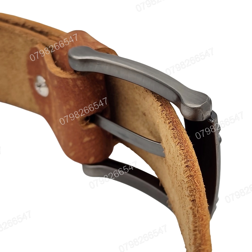 Dây nịt da bò thô DHM-562 | Đầu dây nịt khoá kim laze thanh lịch | Bảo hành 12 tháng - Ảnh 6