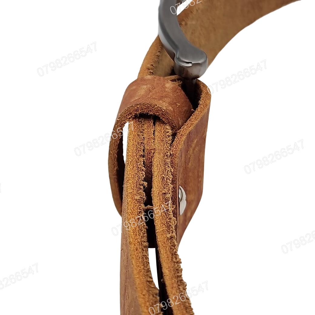 Dây nịt da bò thô DHM-562 | Đầu dây nịt khoá kim laze thanh lịch | Bảo hành 12 tháng - Ảnh 8