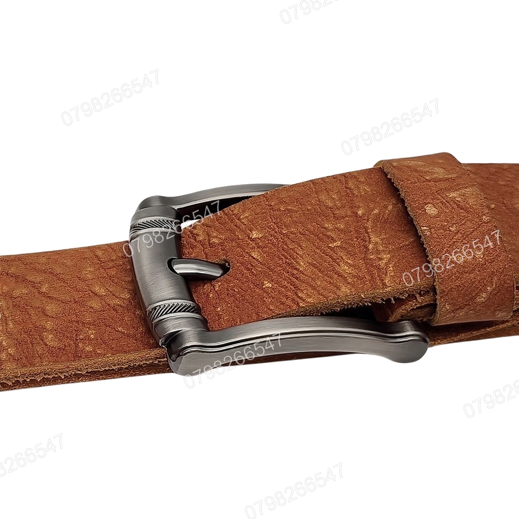 Dây nịt da bò thô DHM-562 | Đầu dây nịt khoá kim laze thanh lịch | Bảo hành 12 tháng - Ảnh 9