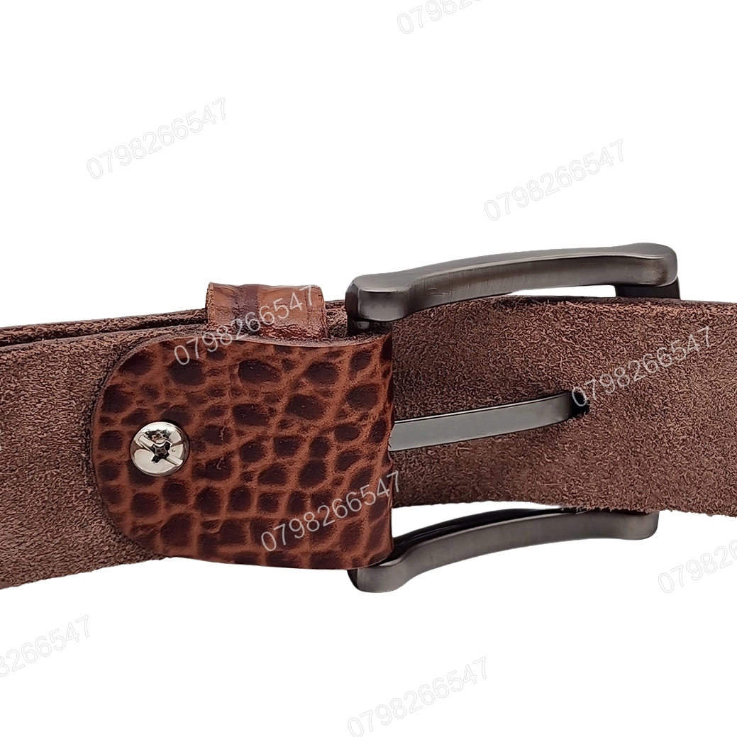Thắt lưng nam da bò dập vân cá sấu DHM-563 | Mặt dây khóa kim xám tro | Bảo hành 12 tháng - Ảnh 8