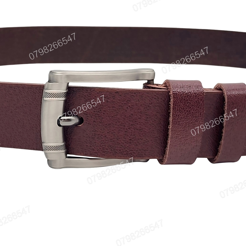 Dây lưng nam da bò nguyên tấm DHM-565 | Mặt khoá đầu kim xám nam tính | Bảo hành 12 tháng - Ảnh 6