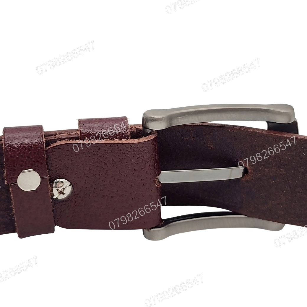 Dây lưng nam da bò nguyên tấm DHM-565 | Mặt khoá đầu kim xám nam tính | Bảo hành 12 tháng - Ảnh 8