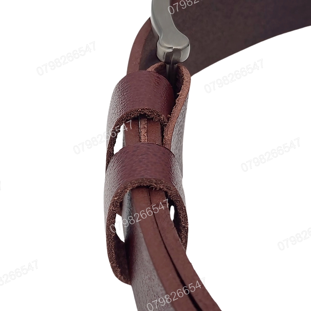 Dây lưng nam da bò nguyên tấm DHM-565 | Mặt khoá đầu kim xám nam tính | Bảo hành 12 tháng - Ảnh 9