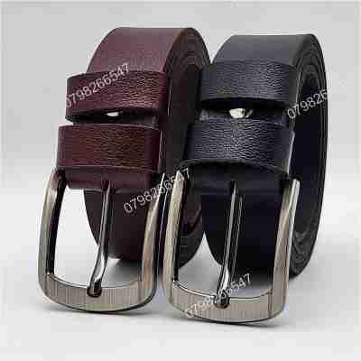 Thắt lưng nam da bò nguyên tấm DHM-577 | Mặt khóa kim laze xám tro | Bảo hành 12 tháng