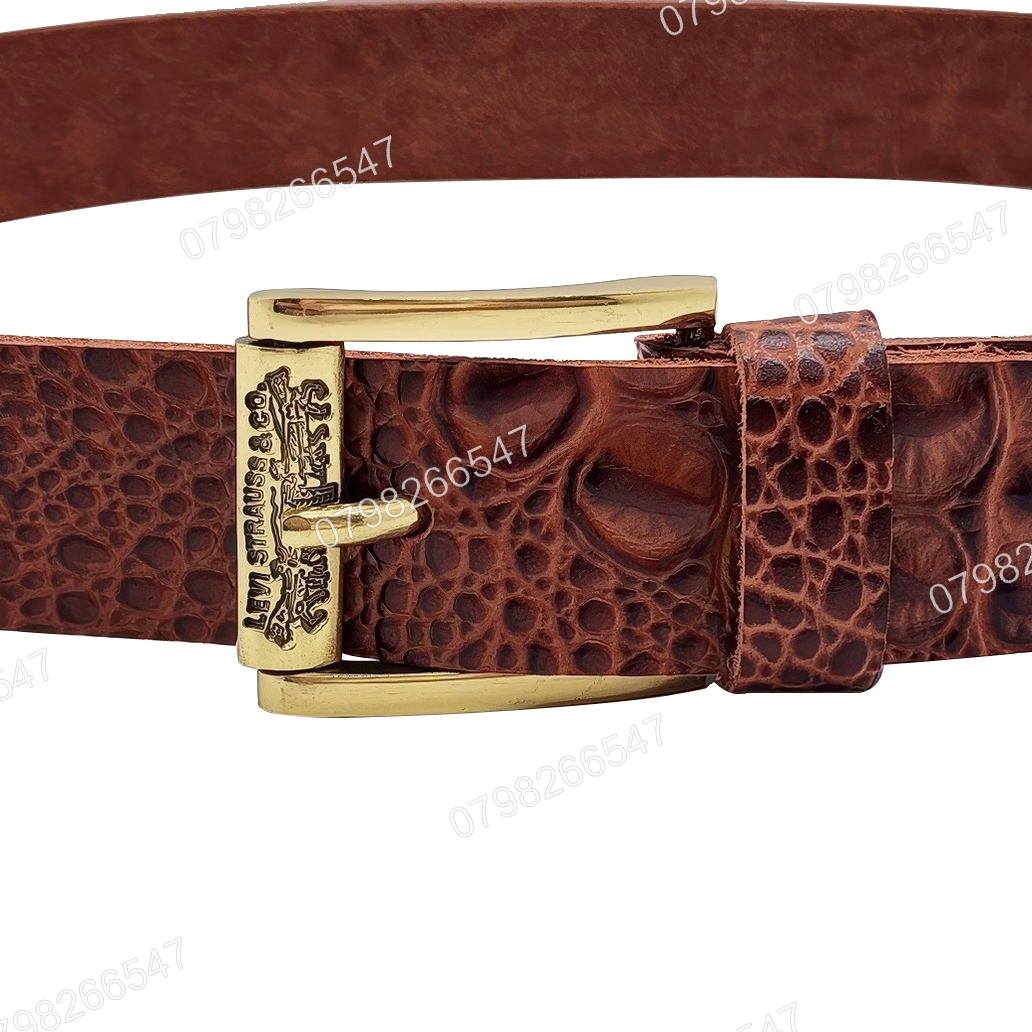Dây lưng da bò dập vân cá sấu DHM-591 | Đầu khoá đồng xoay nguyên khối nam tính | Bảo hành 12 tháng - Ảnh 5
