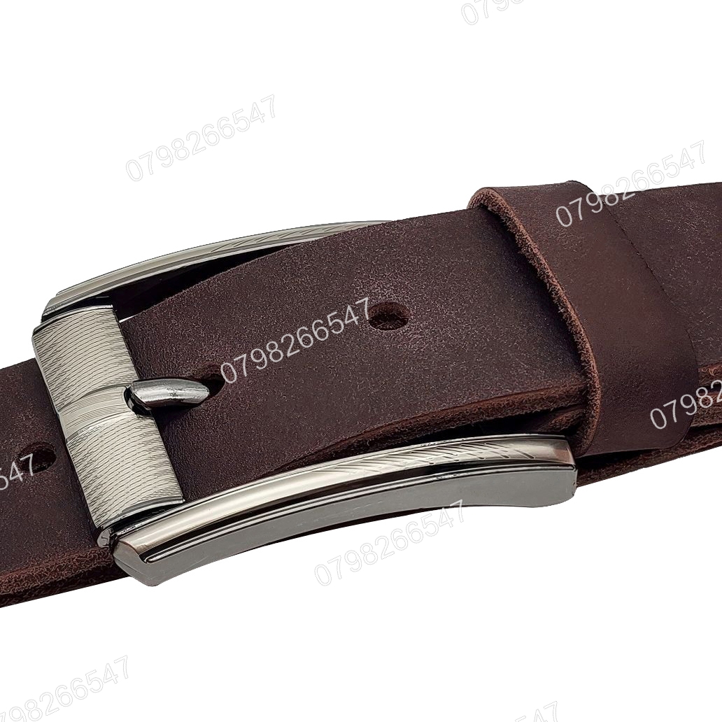 Thắt lưng da bò sáp DHM-595 | Khoá lưng kim laze kiểu mới thời trang | Bảo hành 12 tháng - Ảnh 4
