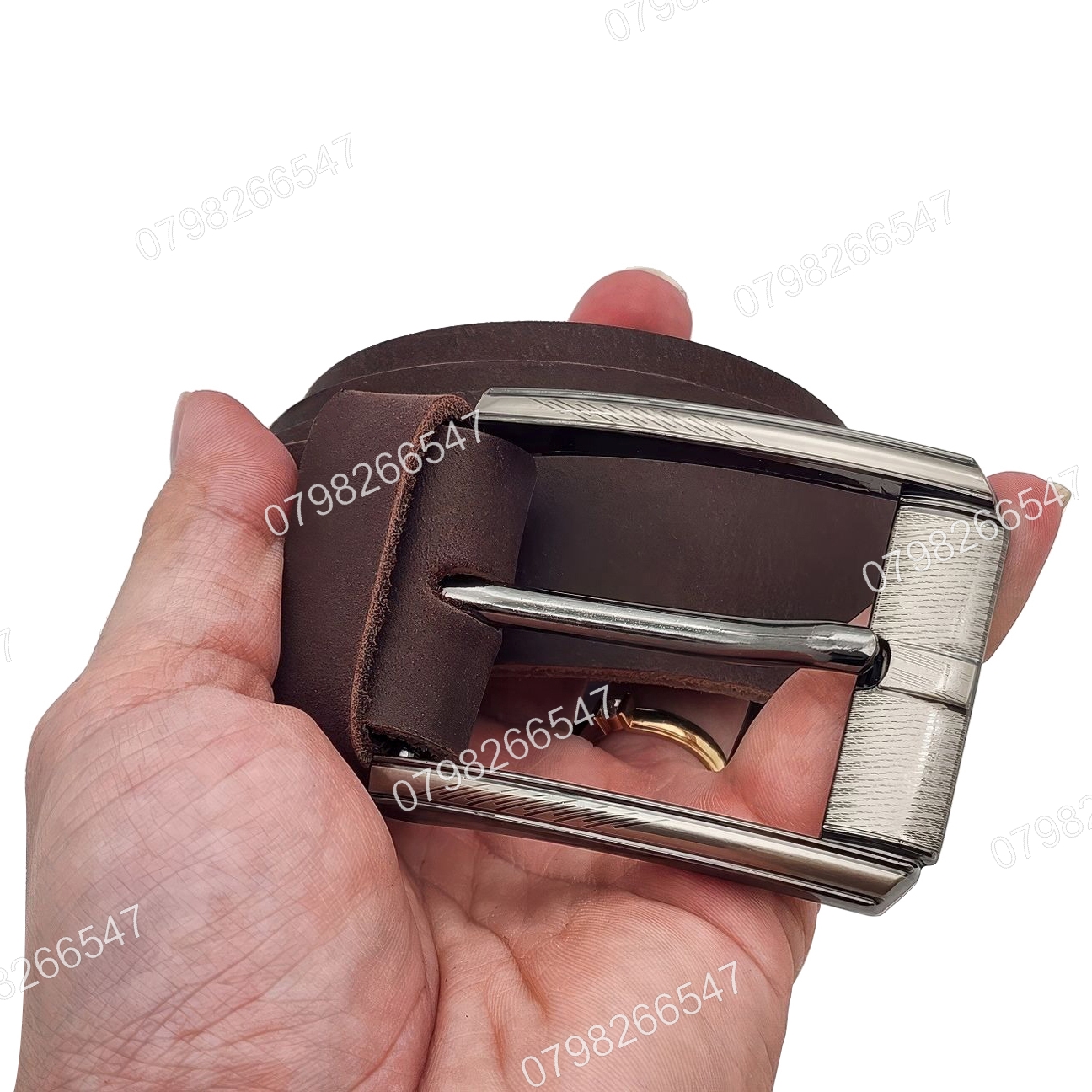 Thắt lưng da bò sáp DHM-595 | Khoá lưng kim laze kiểu mới thời trang | Bảo hành 12 tháng - Ảnh 8