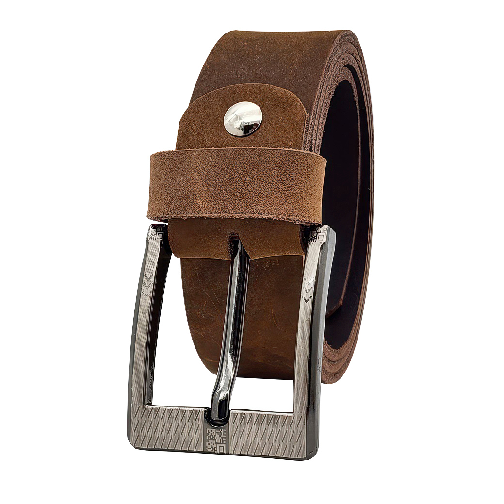 Dây nịt nam da bò sáp DHM-597 | Mặt khoá kim laze bảng vuông nam tính | Bảo hành 12 tháng - Ảnh 11