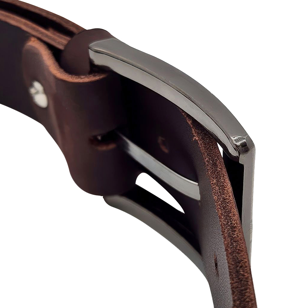 Dây nịt nam da bò sáp DHM-597 | Mặt khoá kim laze bảng vuông nam tính | Bảo hành 12 tháng - Ảnh 16