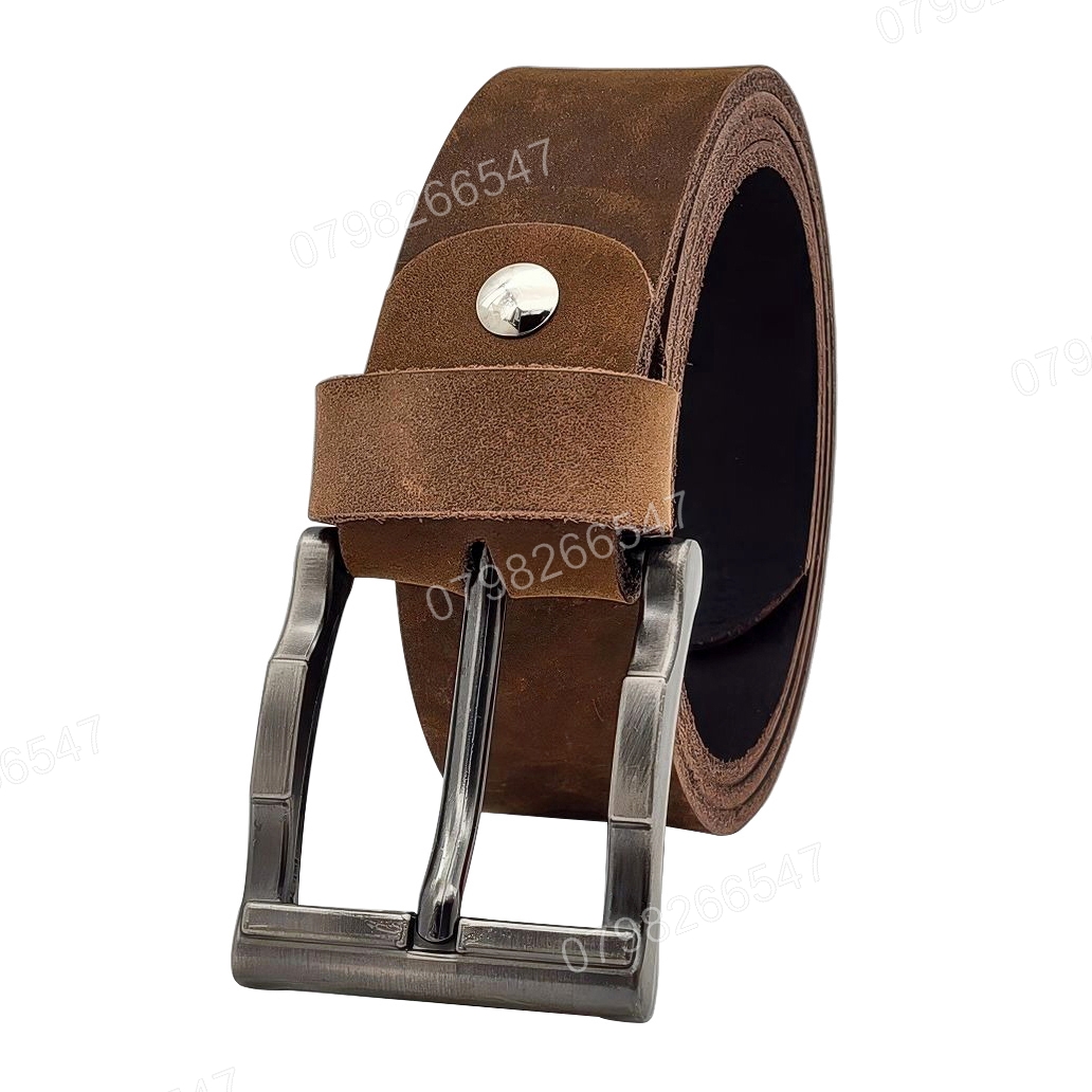 Dây nịt da bò sáp DHM-600 | Mặt khoá kim chì 3 khúc độc đáo | Bảo hành 12 tháng - Ảnh 2