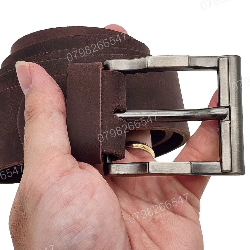 Dây nịt da bò sáp DHM-600 | Mặt khoá kim chì 3 khúc độc đáo | Bảo hành 12 tháng - Ảnh 6