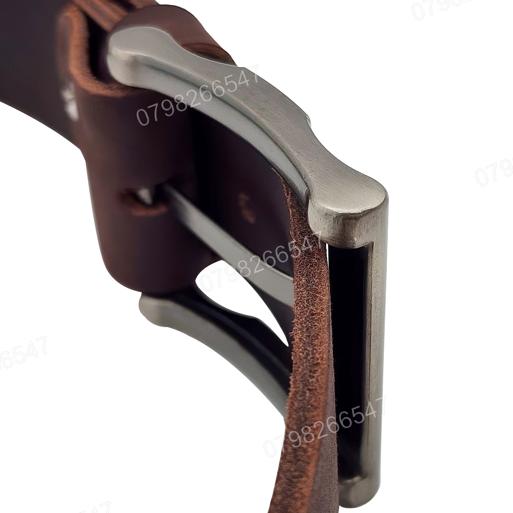 Dây nịt da bò sáp DHM-600 | Mặt khoá kim chì 3 khúc độc đáo | Bảo hành 12 tháng - Ảnh 7