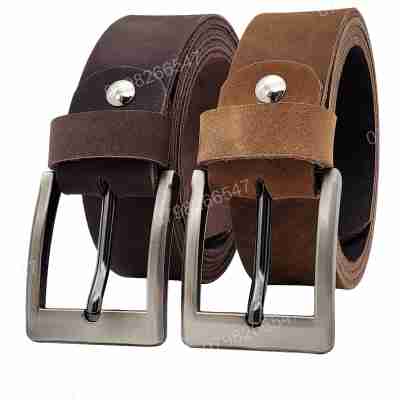 Dây lưng nam da bò sáp DHM-601 | Khoá kim chì bảng vuông bảng to nam tính | Bảo hành 12 tháng