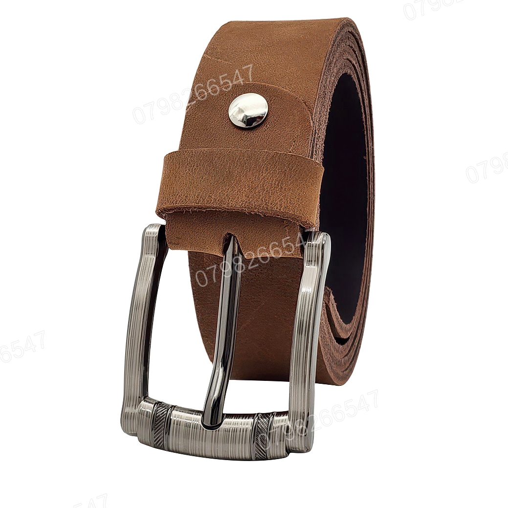 Thắt lưng nam da bò sáp DHM-602 | Mặt khoá kim laze 2 cục nam tính | Bảo hành 12 tháng - Ảnh 2