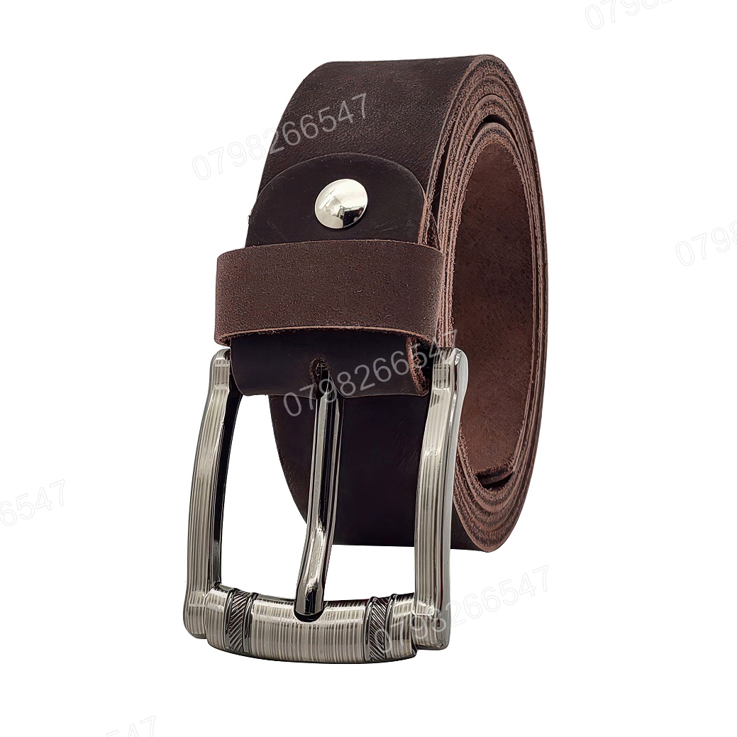 Thắt lưng nam da bò sáp DHM-602 | Mặt khoá kim laze 2 cục nam tính | Bảo hành 12 tháng - Ảnh 3