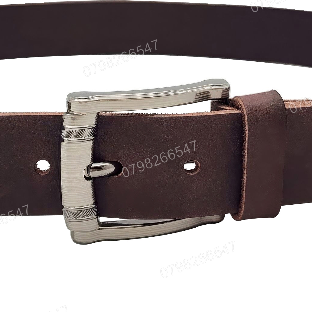 Thắt lưng nam da bò sáp DHM-602 | Mặt khoá kim laze 2 cục nam tính | Bảo hành 12 tháng - Ảnh 4