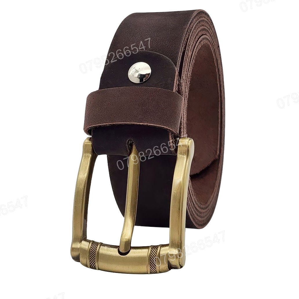 Dây nịt da bò sáp DHM-603 | Mặt khoá kim mạ đồng 2 cục thời trang | Bảo hành 12 tháng - Ảnh 3