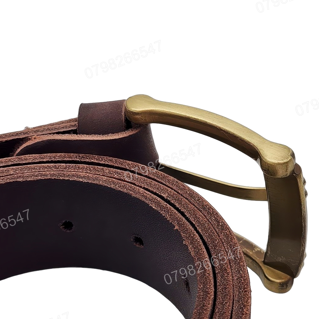 Dây nịt da bò sáp DHM-603 | Mặt khoá kim mạ đồng 2 cục thời trang | Bảo hành 12 tháng - Ảnh 8