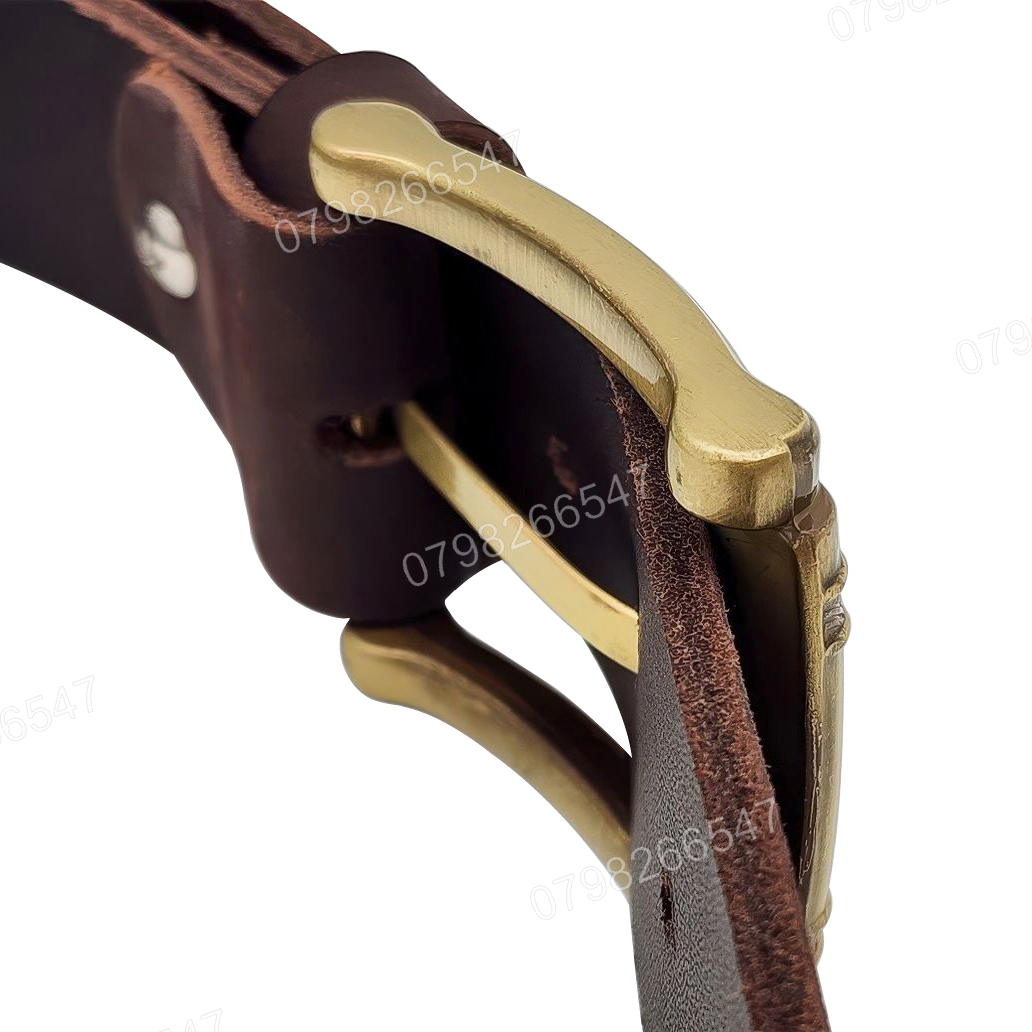 Dây nịt da bò sáp DHM-603 | Mặt khoá kim mạ đồng 2 cục thời trang | Bảo hành 12 tháng - Ảnh 9