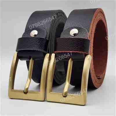 Dây nịt nam da bò hạt DHM-604 | Đầu khoá kim mạ đồng vuông đơn giản | Bảo hành 12 tháng