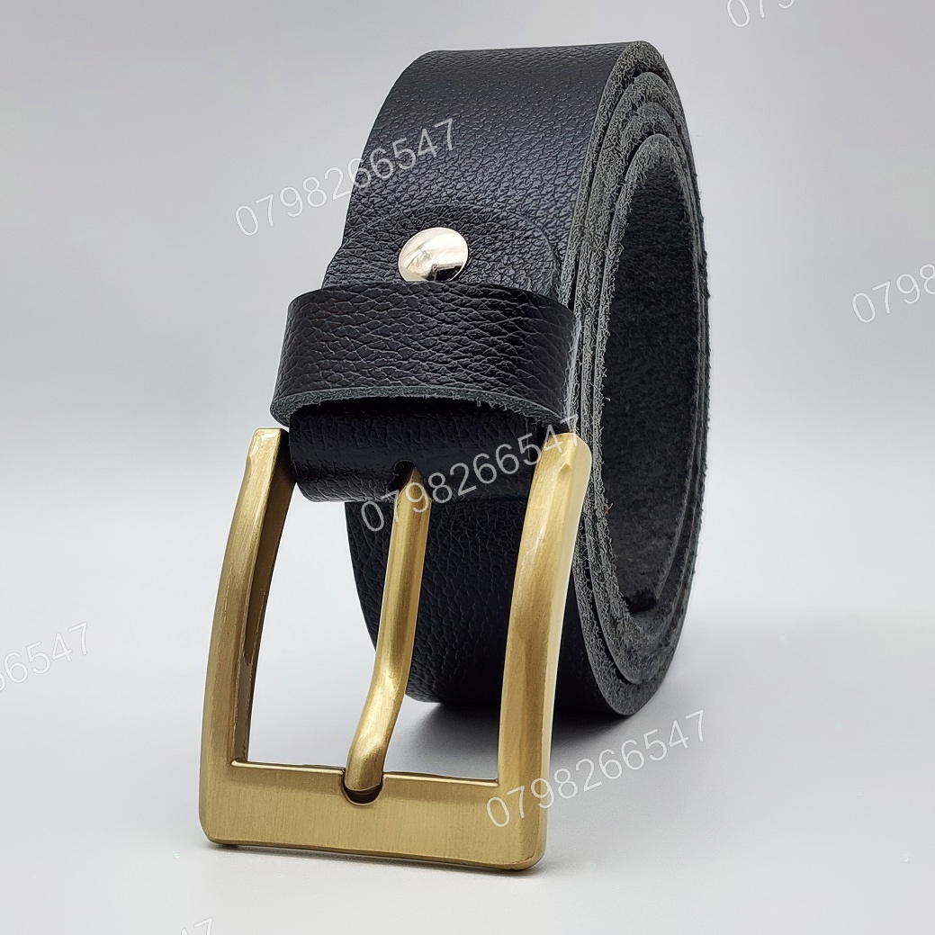 Dây nịt nam da bò hạt DHM-604 | Đầu khoá kim mạ đồng vuông đơn giản | Bảo hành 12 tháng - Ảnh 2