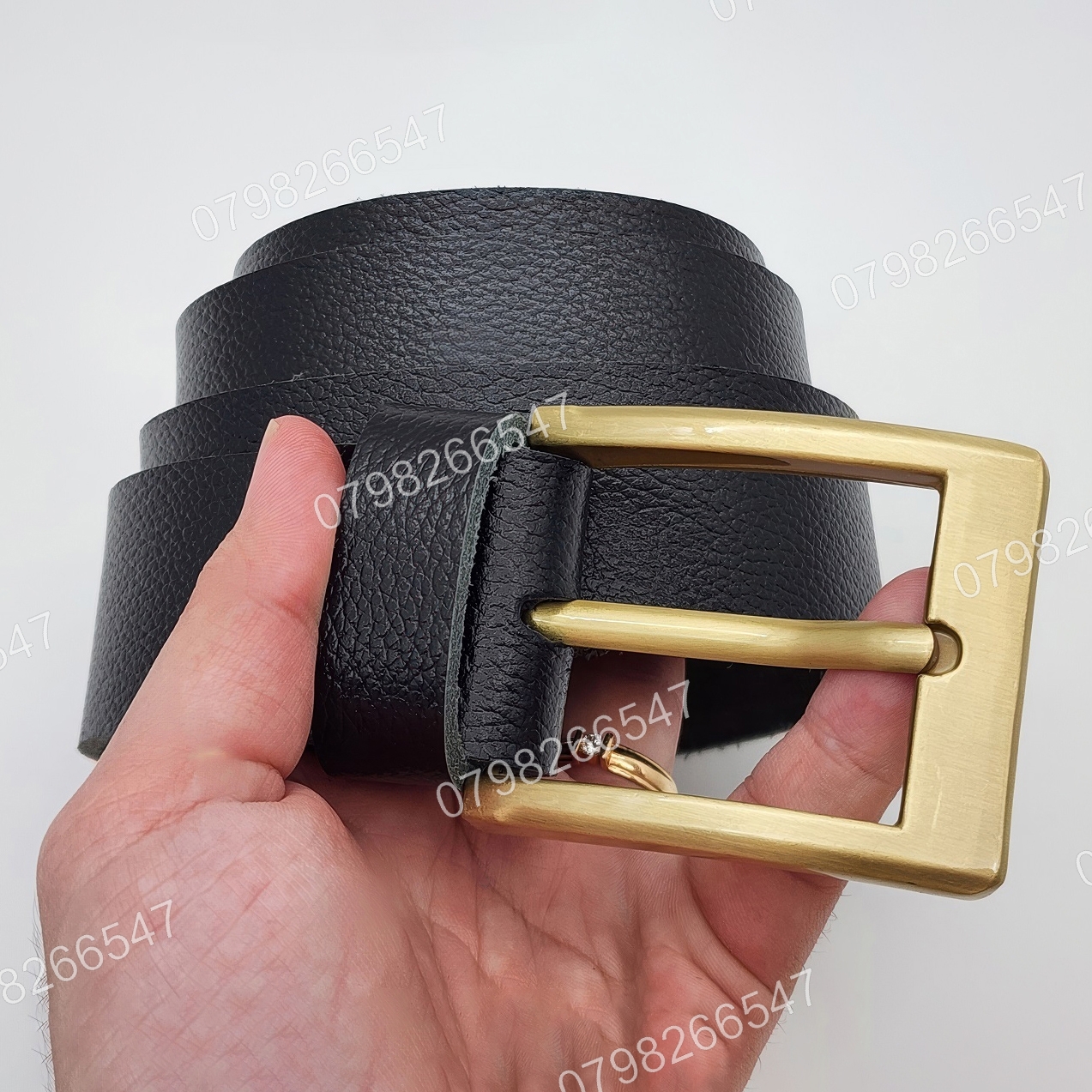 Dây nịt nam da bò hạt DHM-604 | Đầu khoá kim mạ đồng vuông đơn giản | Bảo hành 12 tháng - Ảnh 6