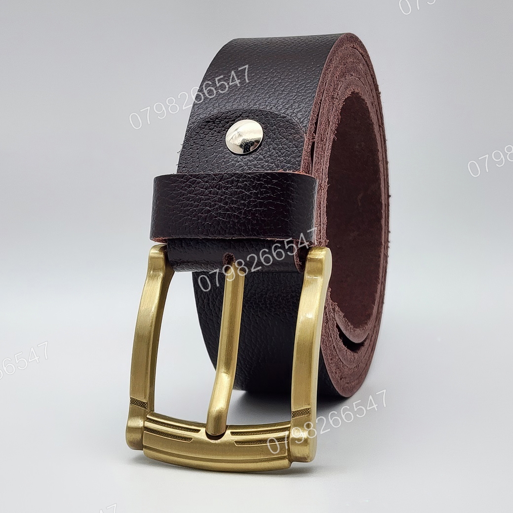 Thắt lưng da bò hạt DHM-605 | Mặt khoá kim mạ đồng thời trang | Bảo hành 12 tháng - Ảnh 3