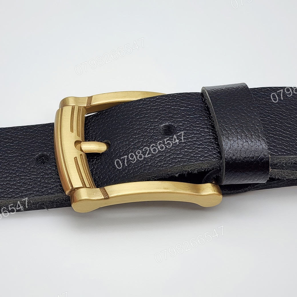 Thắt lưng da bò hạt DHM-605 | Mặt khoá kim mạ đồng thời trang | Bảo hành 12 tháng - Ảnh 5