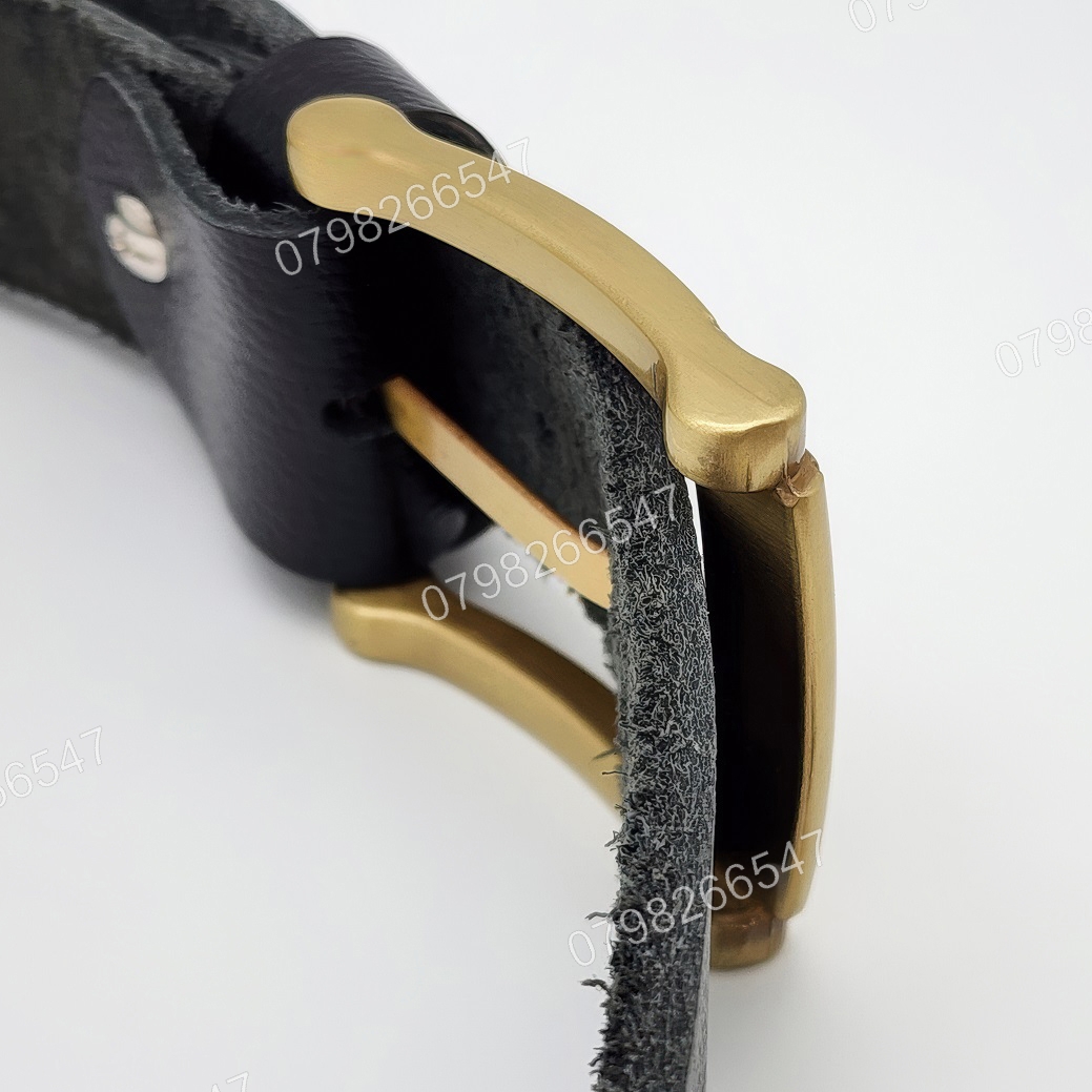 Thắt lưng da bò hạt DHM-605 | Mặt khoá kim mạ đồng thời trang | Bảo hành 12 tháng - Ảnh 7