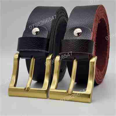 Thắt lưng nam da bò hạt DHM-606 | Khoá kim mạ đồng vuông sang trọng | Bảo hành 12 tháng