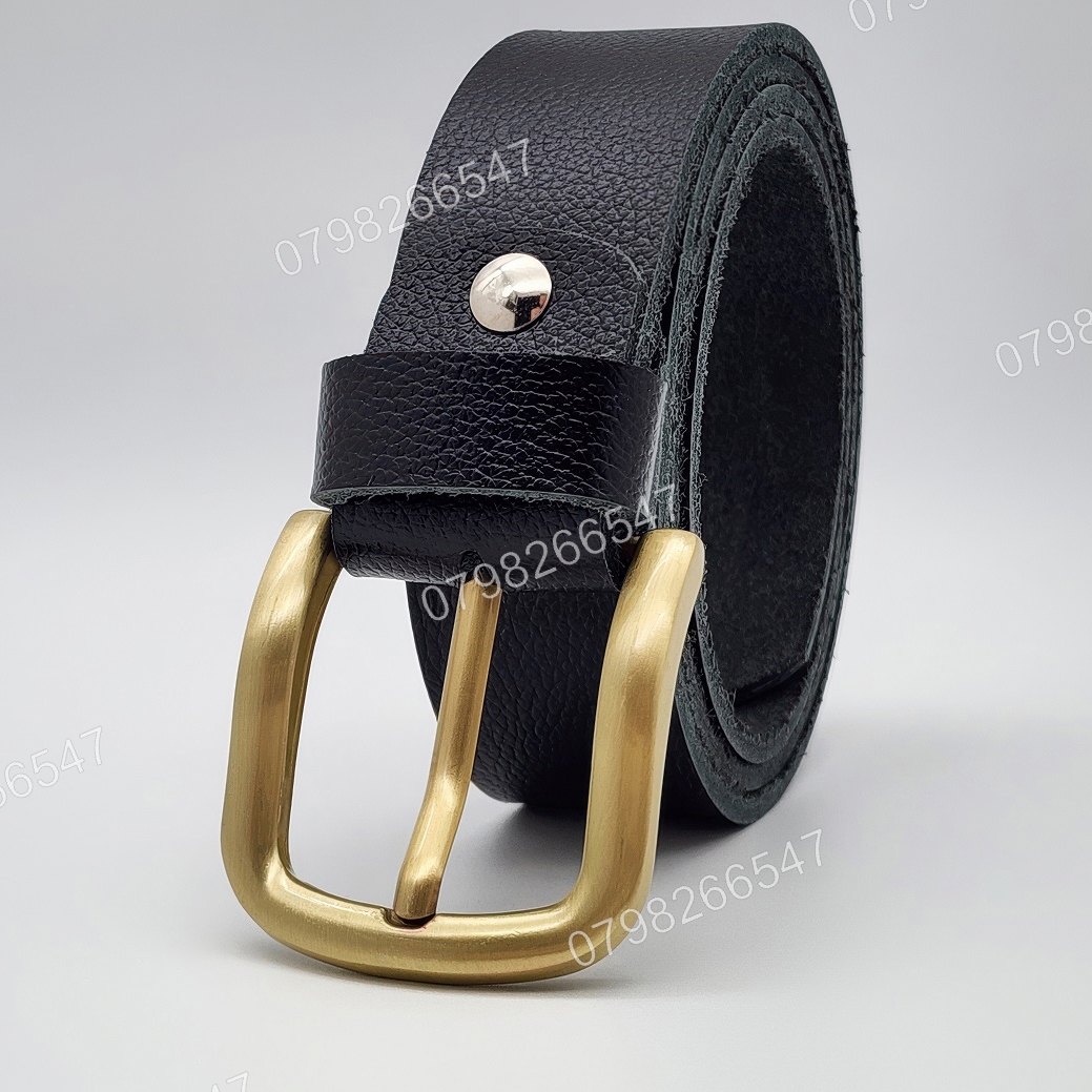 Thắt lưng da bò hạt DHM-607 | Đầu khoá kim mạ đồng bo tròn thanh lịch | Bảo hành 12 tháng - Ảnh 2