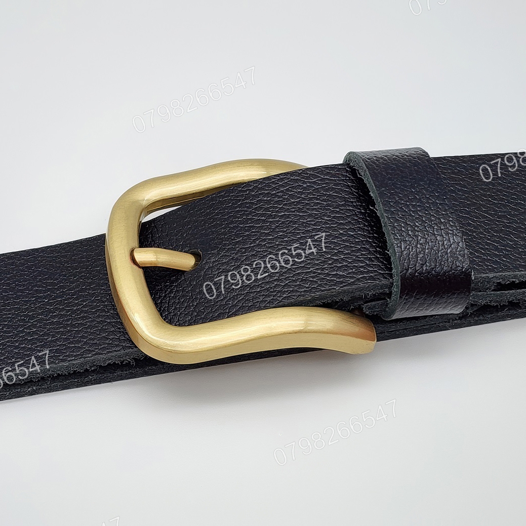 Thắt lưng da bò hạt DHM-607 | Đầu khoá kim mạ đồng bo tròn thanh lịch | Bảo hành 12 tháng - Ảnh 5