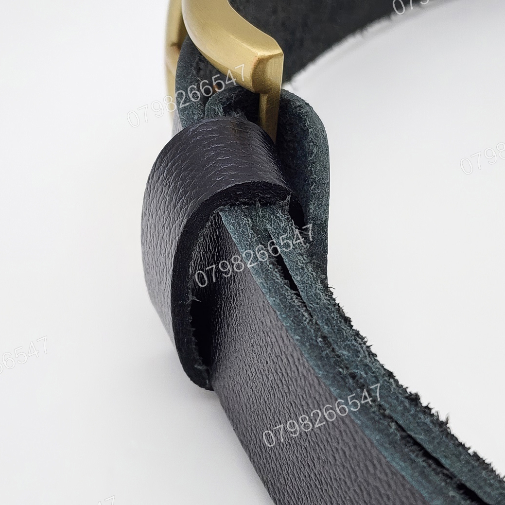 Thắt lưng da bò hạt DHM-607 | Đầu khoá kim mạ đồng bo tròn thanh lịch | Bảo hành 12 tháng - Ảnh 9