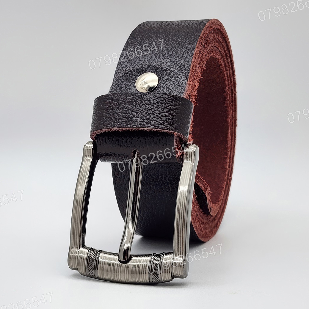 Dây nịt da bò hạt DHM-609 | Mặt khoá kim laze 2 hoạ tiết thời trang | Bảo hành 12 tháng - Ảnh 3