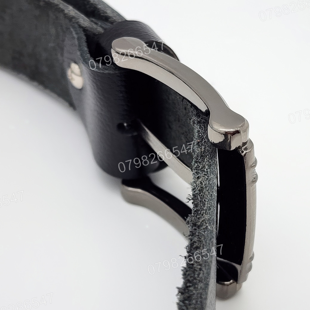Dây nịt da bò hạt DHM-609 | Mặt khoá kim laze 2 hoạ tiết thời trang | Bảo hành 12 tháng - Ảnh 7