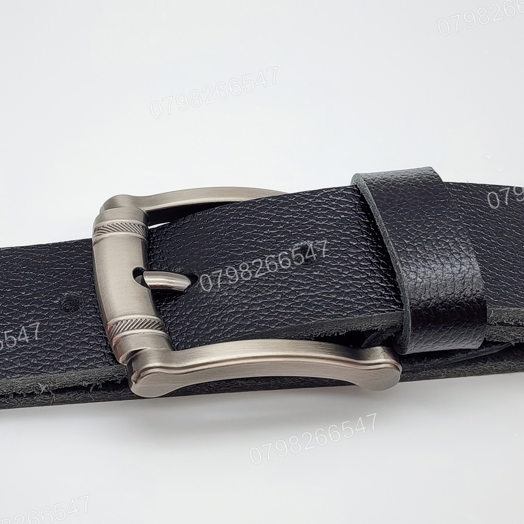 Thắt lưng nam da bò hạt DHM-610 | Đầu khoá kim xám tro thời thượng | Bảo hành 12 tháng - Ảnh 5