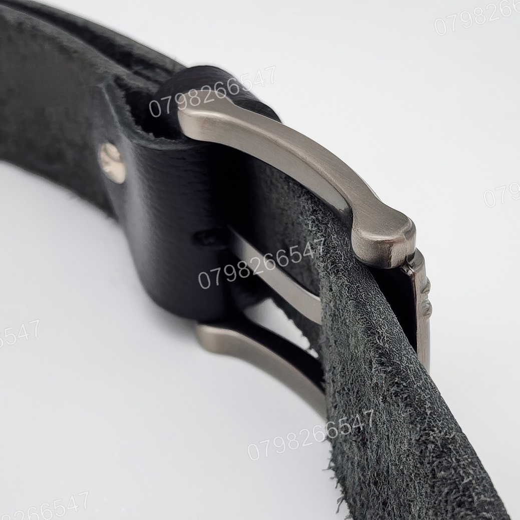 Thắt lưng nam da bò hạt DHM-610 | Đầu khoá kim xám tro thời thượng | Bảo hành 12 tháng - Ảnh 7