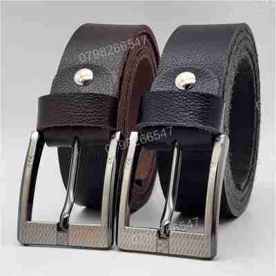 Thắt lưng da bò hạt DHM-611 | Mặt khoá kim vuông laze sang trọng | Bảo hành 12 tháng