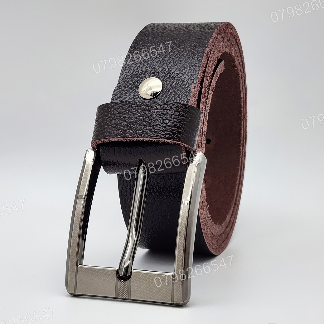 Thắt lưng da bò hạt DHM-613 | Mặt khoá kim vuông laze thời trang | Bảo hành 12 tháng - Ảnh 3